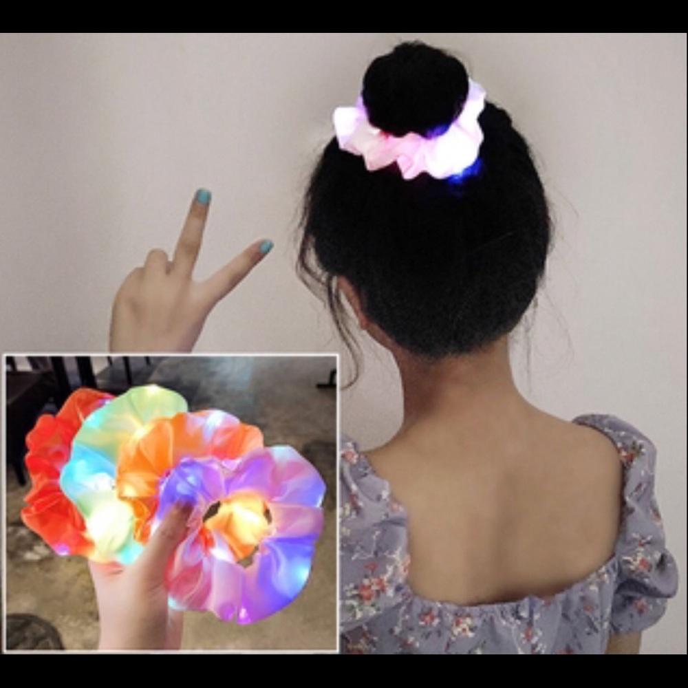 LED HAIR SCRUNCHIES 9 COLORS